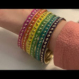 ENAMEL BANGLE BRACELETS RAINBOW COLORS 6